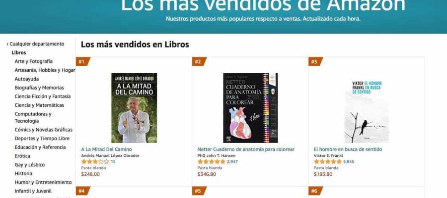 “A mitad del camino” de AMLO, el libro más vendido en Amazon
