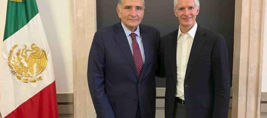 Se reúne Adán Augusto con gobernador del EdoMex Alfredo del Mazo