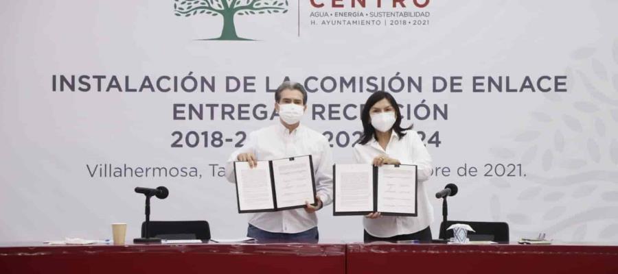 Instalan comisión de enlace para la entrega-recepción en Centro