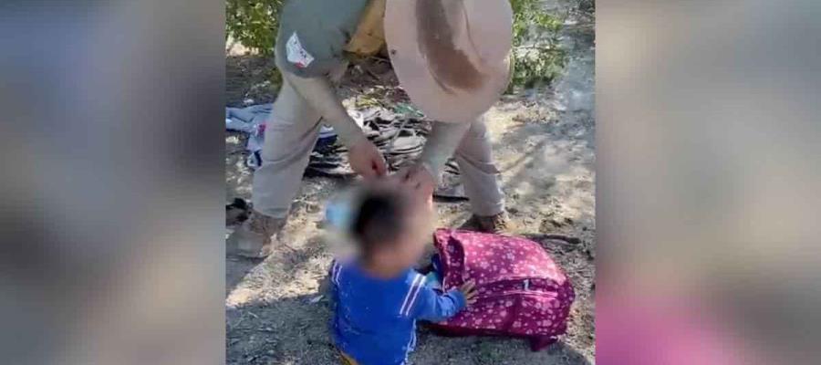 Rescatan a menor hondureño abandonado entre arbustos en Tamaulipas Rescatan a menor hondureño abandonado entre arbustos en Tamaulipas