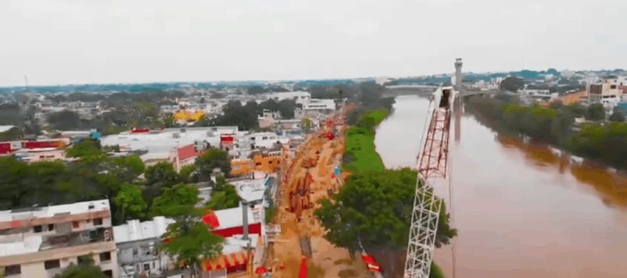 Exhibe SEDATU avances de la obra del malecón de Gaviotas Norte