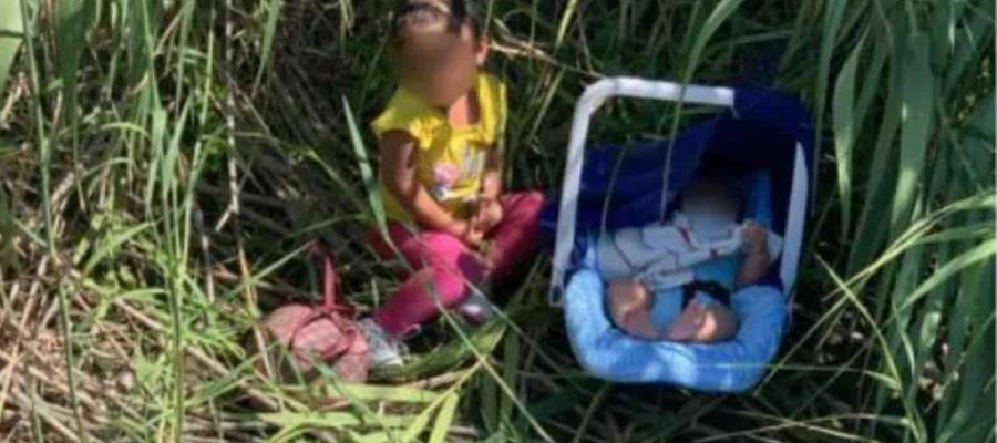 Localiza Patrulla Frontera a una niña y bebé abandonados a orillas del río Bravo