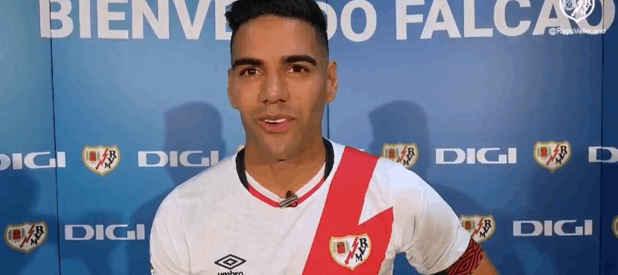 Radamel Falcao regresa a LaLiga española con el Rayo Vallecano