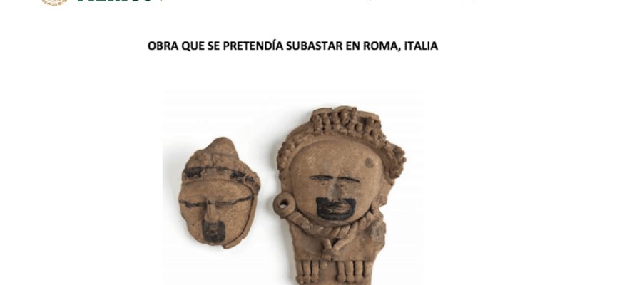 Cancelan subasta de bienes arqueológicos mexicanos en Roma Cancelan subasta de bienes arqueológicos mexicanos en Roma