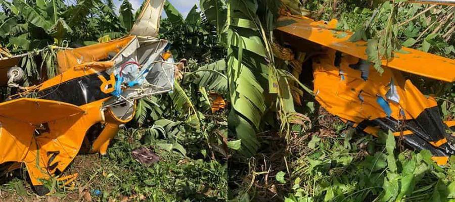 Se desploma avioneta en Teapa