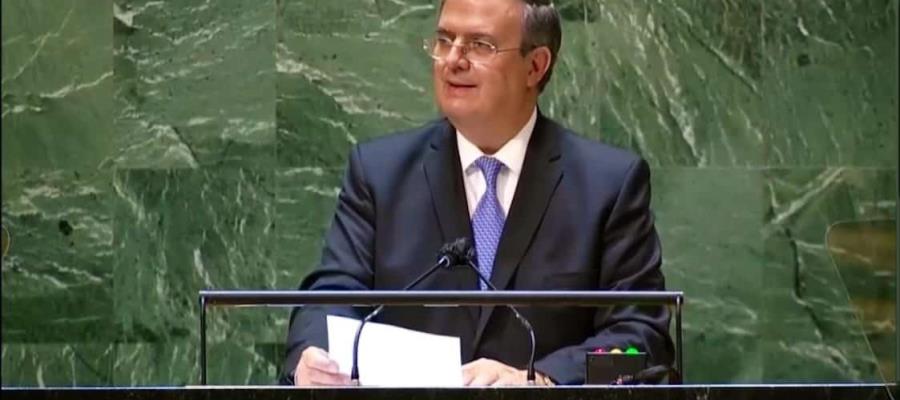 Pide Marcelo Ebrard ante Asamblea de la ONU levantar embargo a Cuba Pide Marcelo Ebrard ante Asamblea de la ONU levantar embargo a Cuba