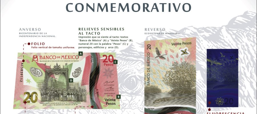 Nuevo billete de 20 pesos gana el premio Mejor conmemorativo de AL