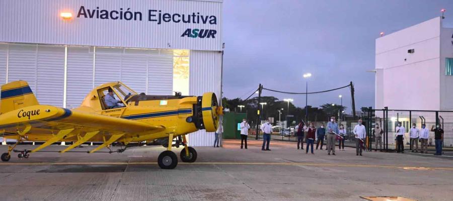 Da CMM banderazo de salida de campaña de fumigación aérea en Tabasco