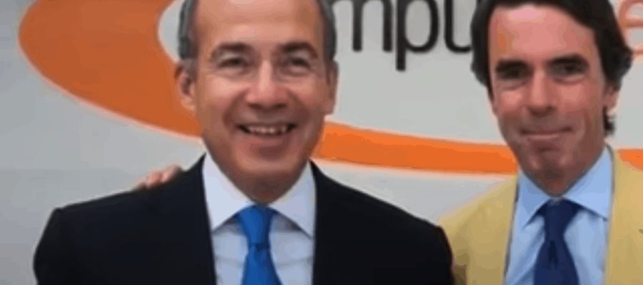 Participará Felipe Calderón en convención donde Aznar ironizó sobre papel de España en la Conquista