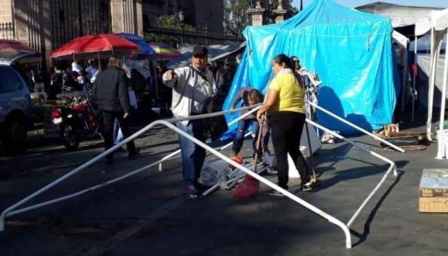 Retira CNTE plantón en Morelia, tras llegar a un acuerdo con las nuevas autoridades estatales