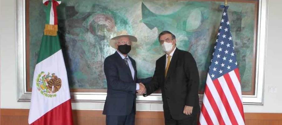 Se reúne Marcelo Ebrard con el embajador Ken Salazar previo a reunión de seguridad del 8 de octubre