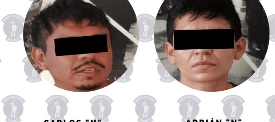 Detienen a dos hombres en Villahermosa por portación de arma blanca