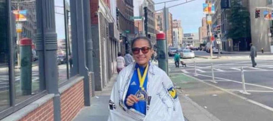 Tabasqueña hace buen papel en la edición 125 del maratón de Boston