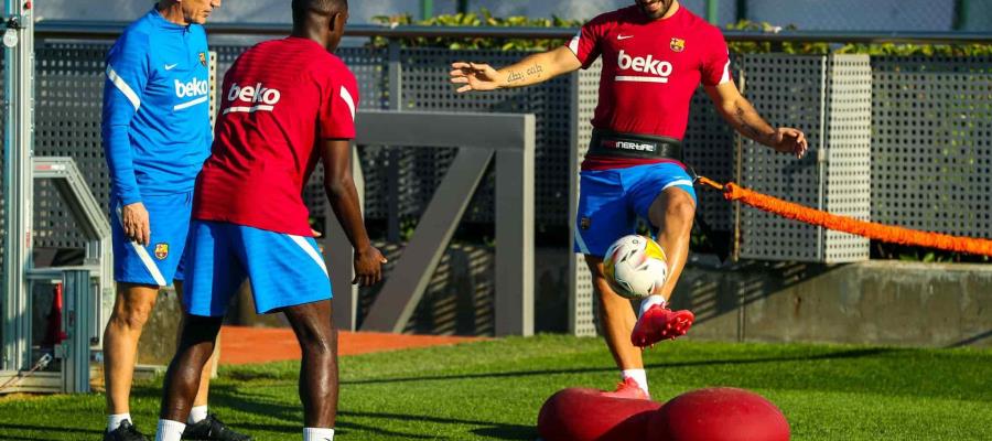 Regresan “Kun” Agüero y Dembélé a entrenar con el Barça