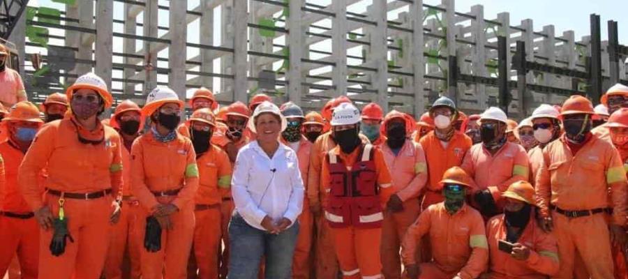 Presume Rocío Nahle respaldo de trabajadores de la refinería de Dos Bocas, tras conflicto Presume Rocío Nahle respaldo de trabajadores de la refinería de Dos Bocas, tras conflicto