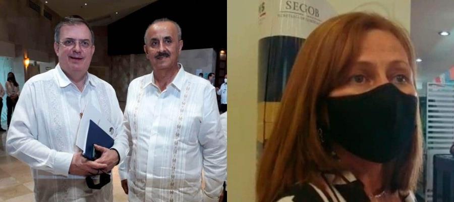 Llegan Tatiana Clouthier y Marcelo Ebrard a Tabasco