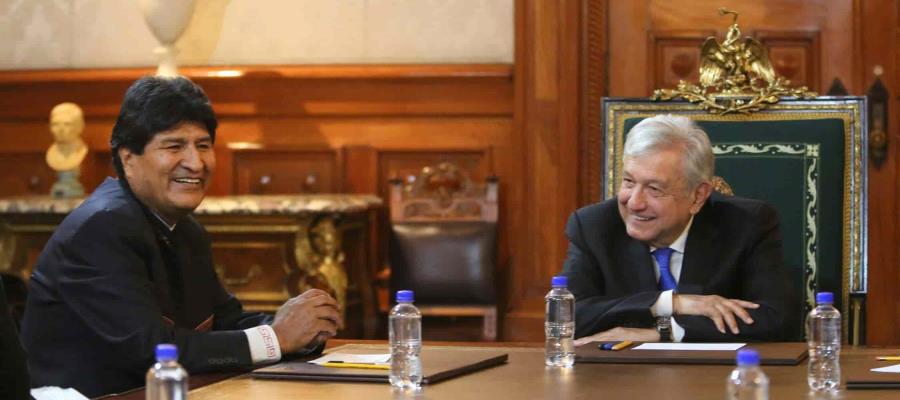 Se reúne Evo Morales con López Obrador en Palacio Nacional
