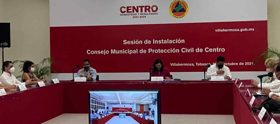 Instalan Consejo de Protección Civil en Centro Instalan Consejo de Protección Civil en Centro