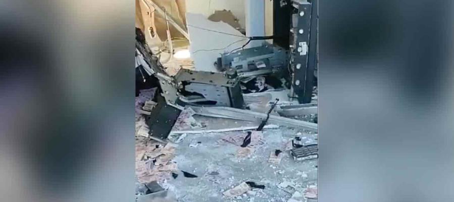 Explotan tanque de gas para robar cajeros automáticos