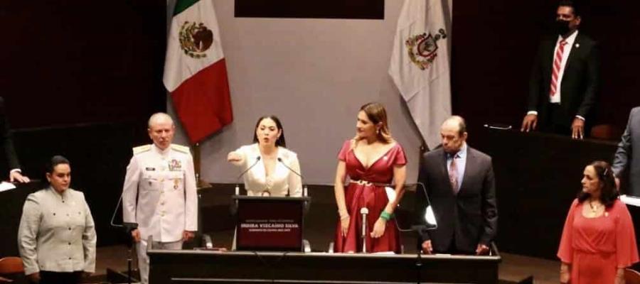 Toma protesta Indira Vizcaíno como gobernadora de Colima Toma protesta Indira Vizcaíno como gobernadora de Colima