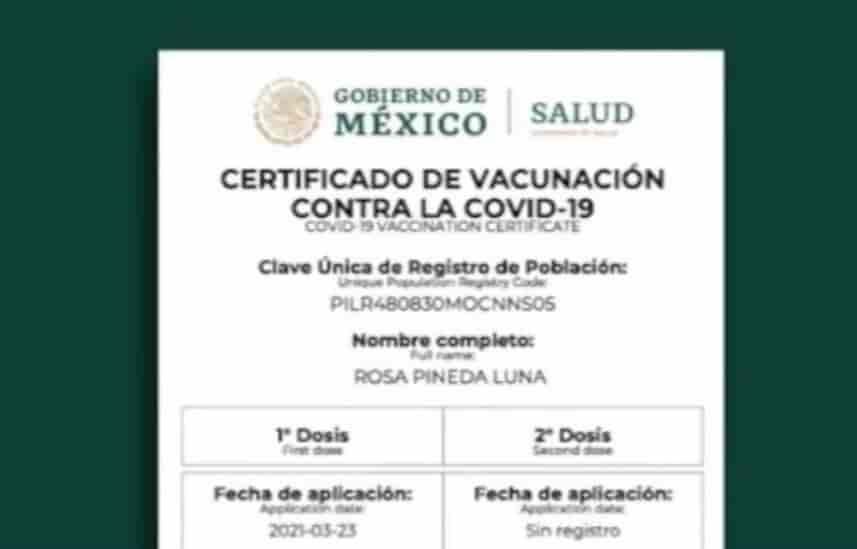 Pide INAI a Salud Federal que rectifique datos en certificados de vacunación covid de tres ciudadanos