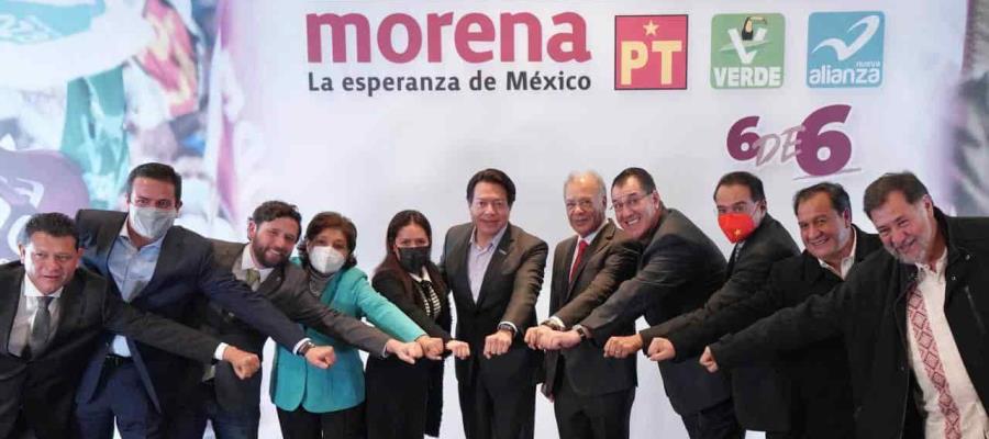 Anuncia Morena alianza con PT, PVEM y Nueva Alianza para elecciones de 2022