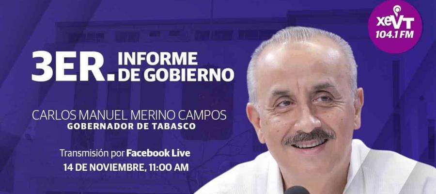 EN VIVO: Tercer Informe de Gobierno de Carlos Manuel Merino Campos