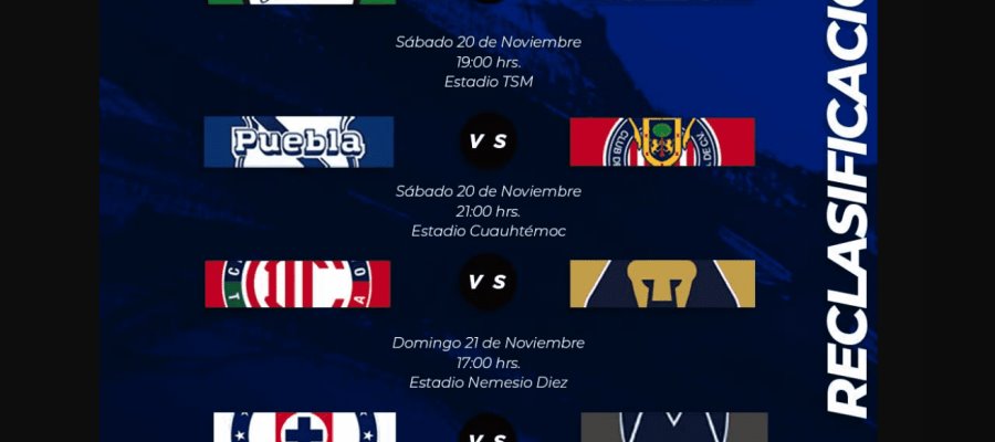 Definen horarios de Repechaje en Liga MX