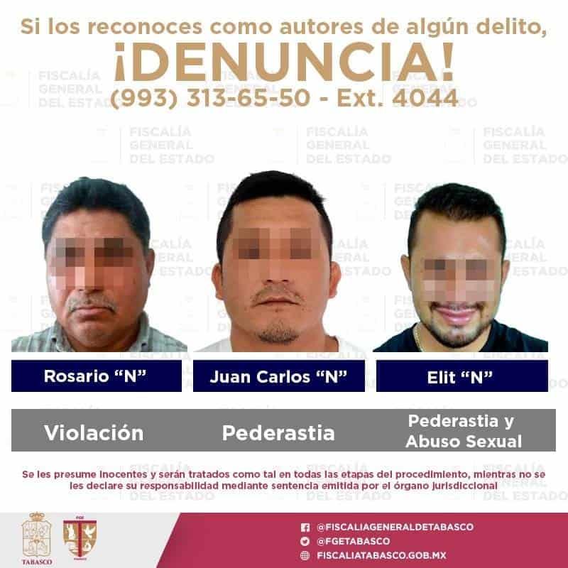 Detienen a presuntos pederastas y violadores