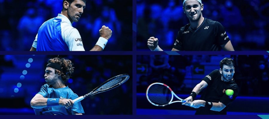 Djokovic, Zverev, Medvedev y Ruud, a Semifinales del ATP Finals