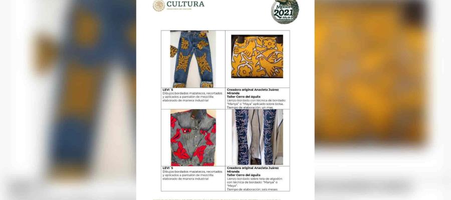 Exige Gobierno de México a Levi’s México y al colectivo Dracco Textil, expliquen plagio de diseños indígenas