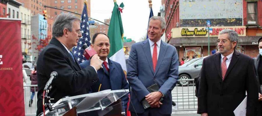 Al son del mariachi inauguran la calle México-Tenochtitlan en NY