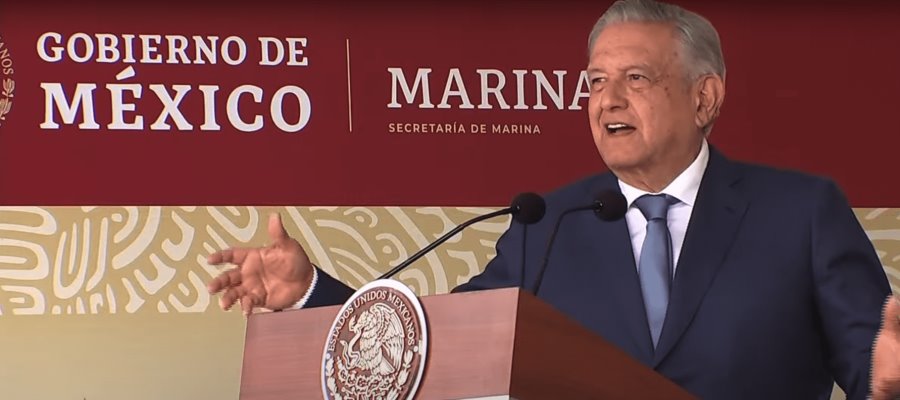 “Tengo la fortuna de contar con el respaldo de la Marina y Sedena”, dice AMLO en “Día de la Armada”