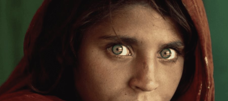 Da Italia refugio a “niña afgana” de ojos verdes de National Geographic