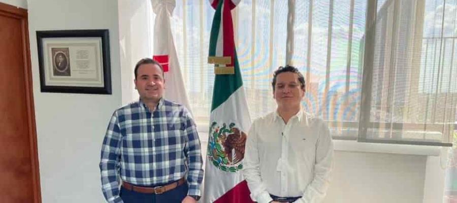 Se reúne secretario de Gobierno con alcalde de Cunduacán
