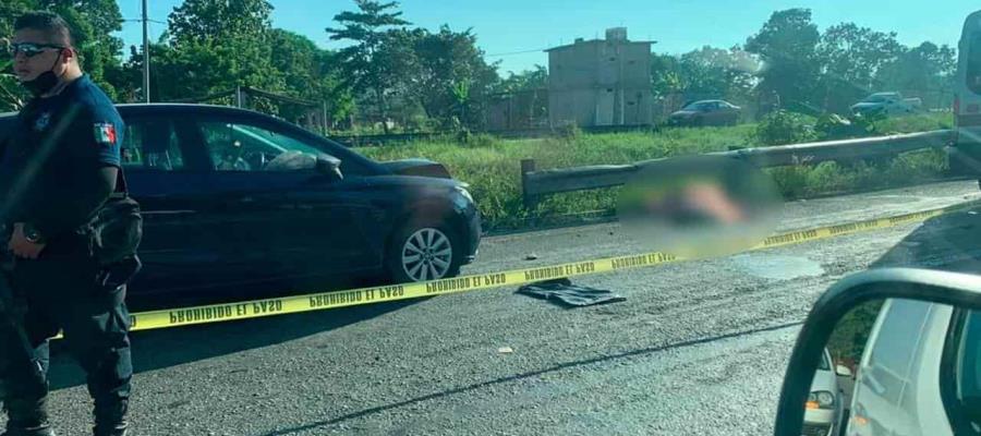 Hombre muere atropellado… en la vía corta a Cunduacán