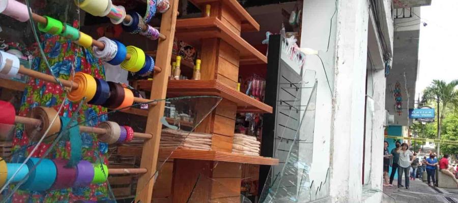 Hasta 30 mil pesos cuestan cristales rotos en comercios afectados por explosión, estima Canaco