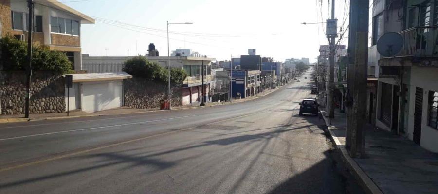 Vacías lucieron calles y avenidas de Villahermosa