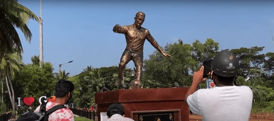 Estatua de Cristiano Ronaldo en la India genera protestas