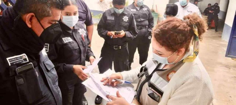 Activan protocolo sanitario en Seguridad Pública de Macuspana y pruebas COVID a policías