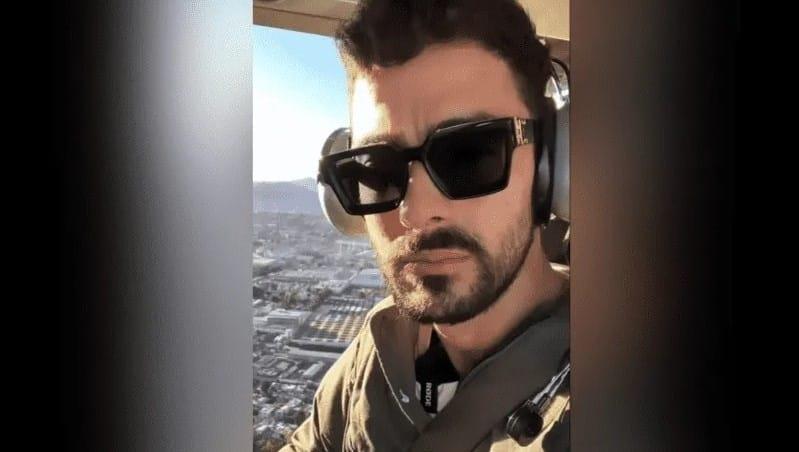 Influencer pasea en helicóptero de la policía en Ecatepec y genera disgustos en las redes sociales