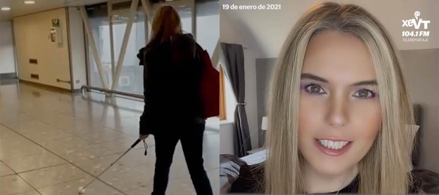 Mujer con discapacidad visual graba sus actividades diarias en calles de Londres