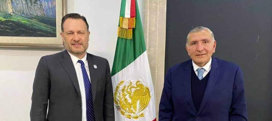 Se reúne Adán Augusto con gobernador de Querétaro