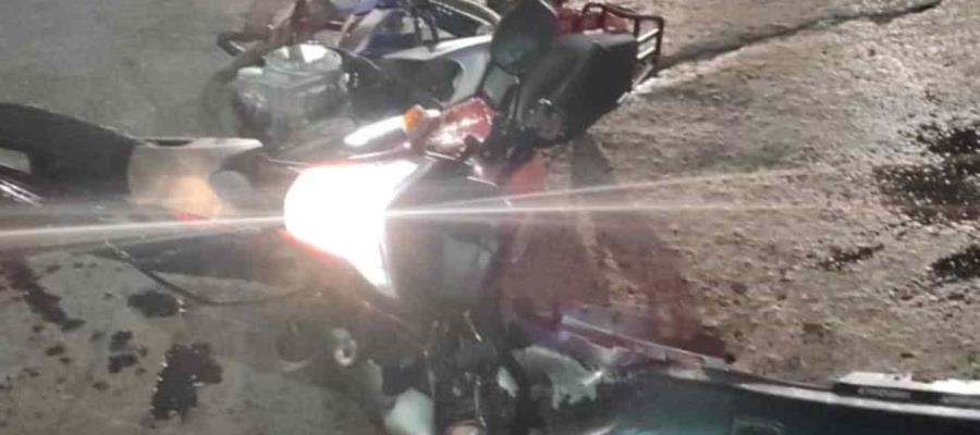 Se registran dos accidentes de motociclistas en Centro