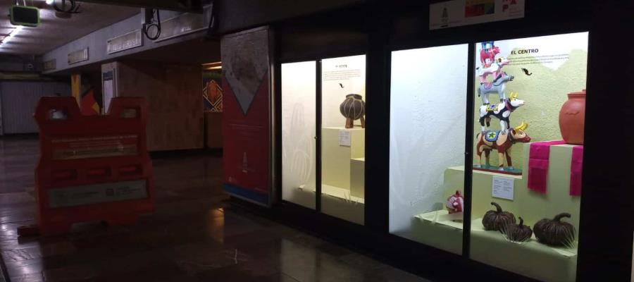 Estación del metro alberga exposición de artesanos del Sur, Centro y Norte del país