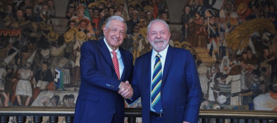 Sostienen “encuentro fraterno” AMLO y Lula da Silva en Palacio Nacional