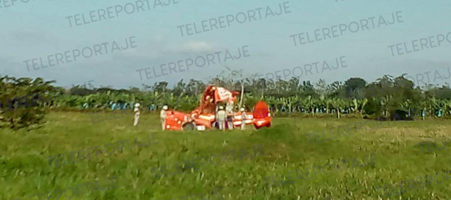 Cae avioneta fumigadora en rancho de Teapa… y deja sin luz al municipio