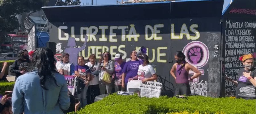 Protestan mujeres en la CDMX contra la violencia de género en el país