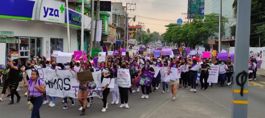 No reporta Canaco Villahermosa daños a comercios tras marcha feminista