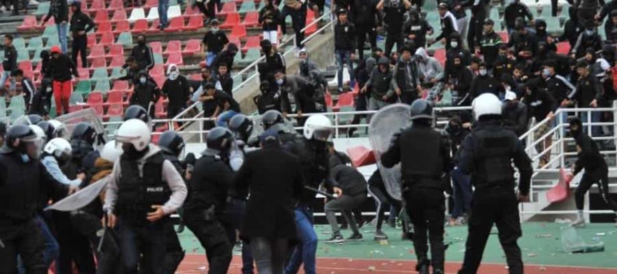 Se registran actos violentos en partido de fútbol en Marruecos